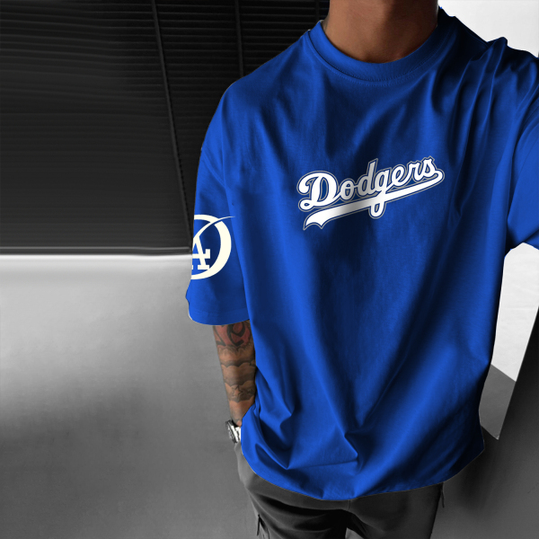 Baseball lettering print oversized T-shirt