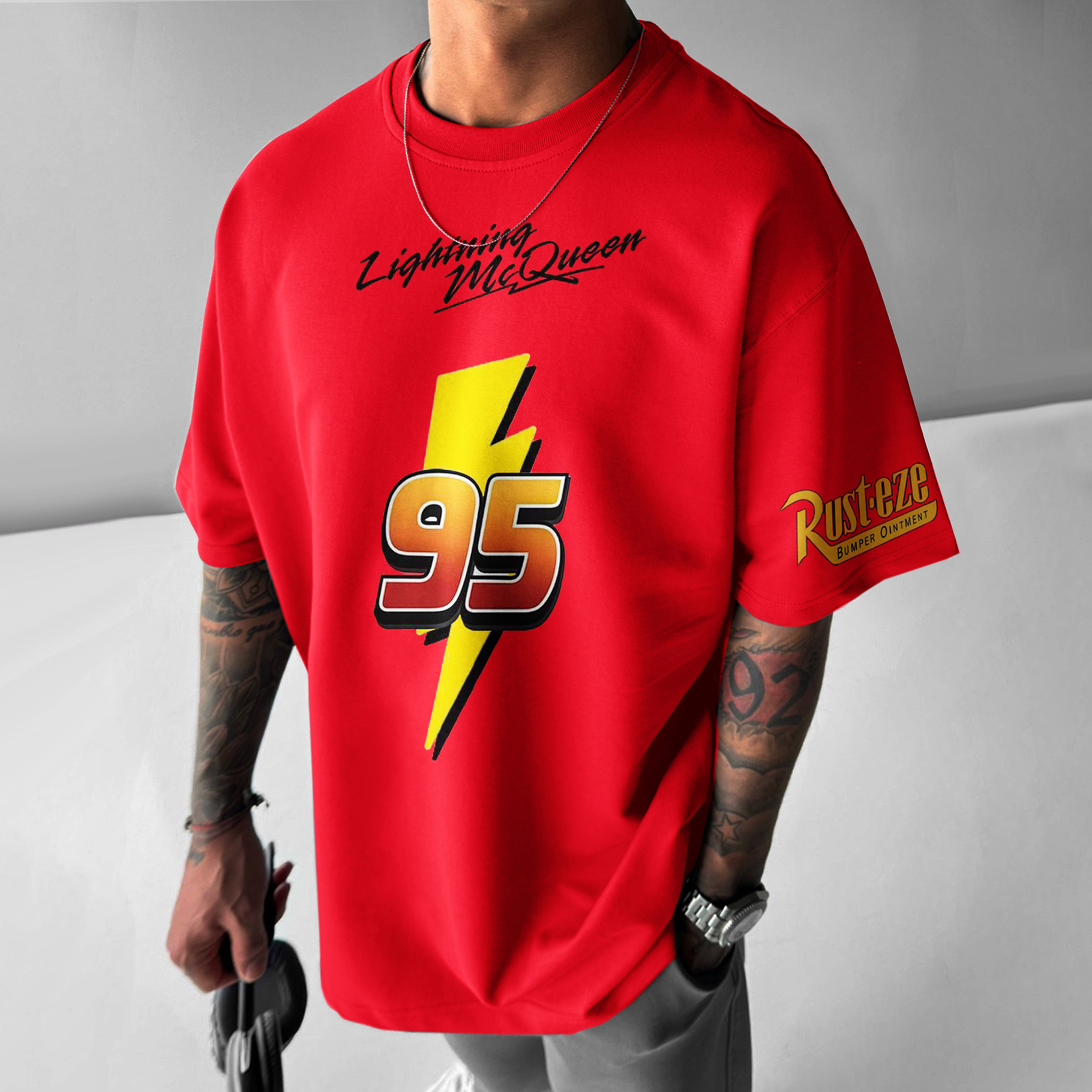 Unisex Casual Racing Print T-Shirt