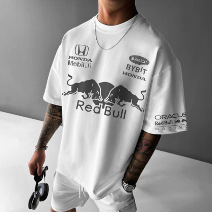 Unisex Racing Print Oversized T-Shirt