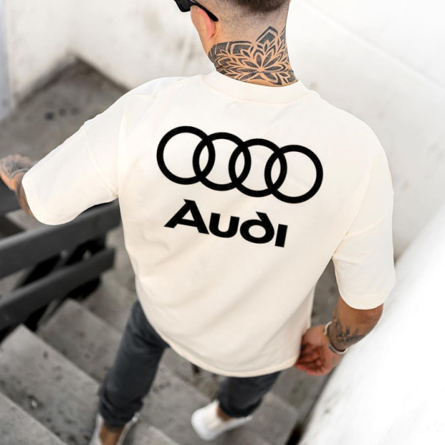 Men's Car Printed Short Sleeve Casual T-Shirt