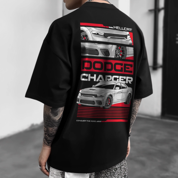 DODGE CHARGER Car Trend Printed T-shirt