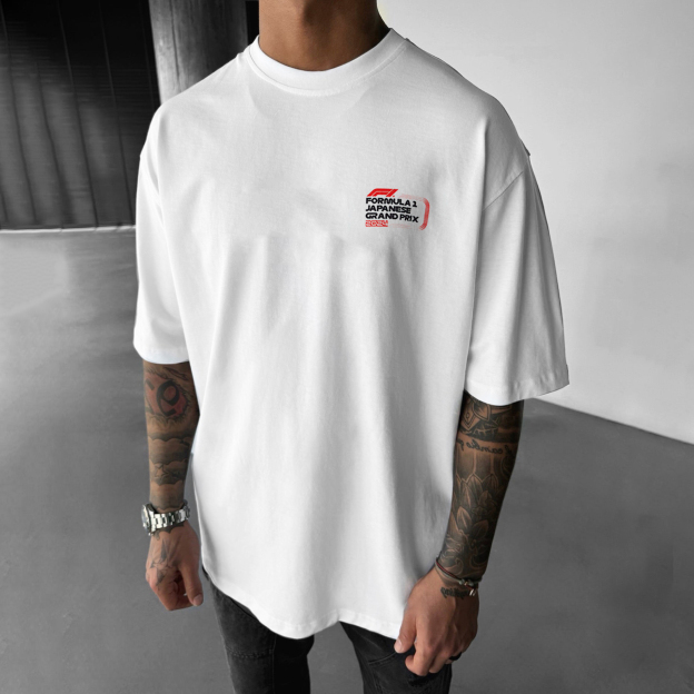 Men's Casual Printed Racing T-shirt