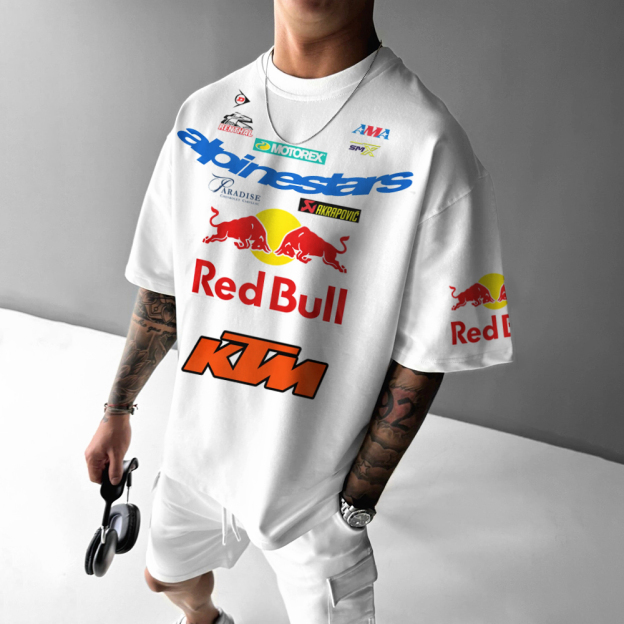 Racing Print Casual Sports T-Shirt