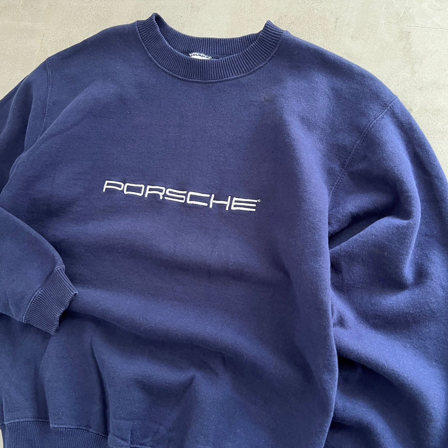 Unisex Vintage Machine Embroidered Racing Casual Oversized Sweatshirt