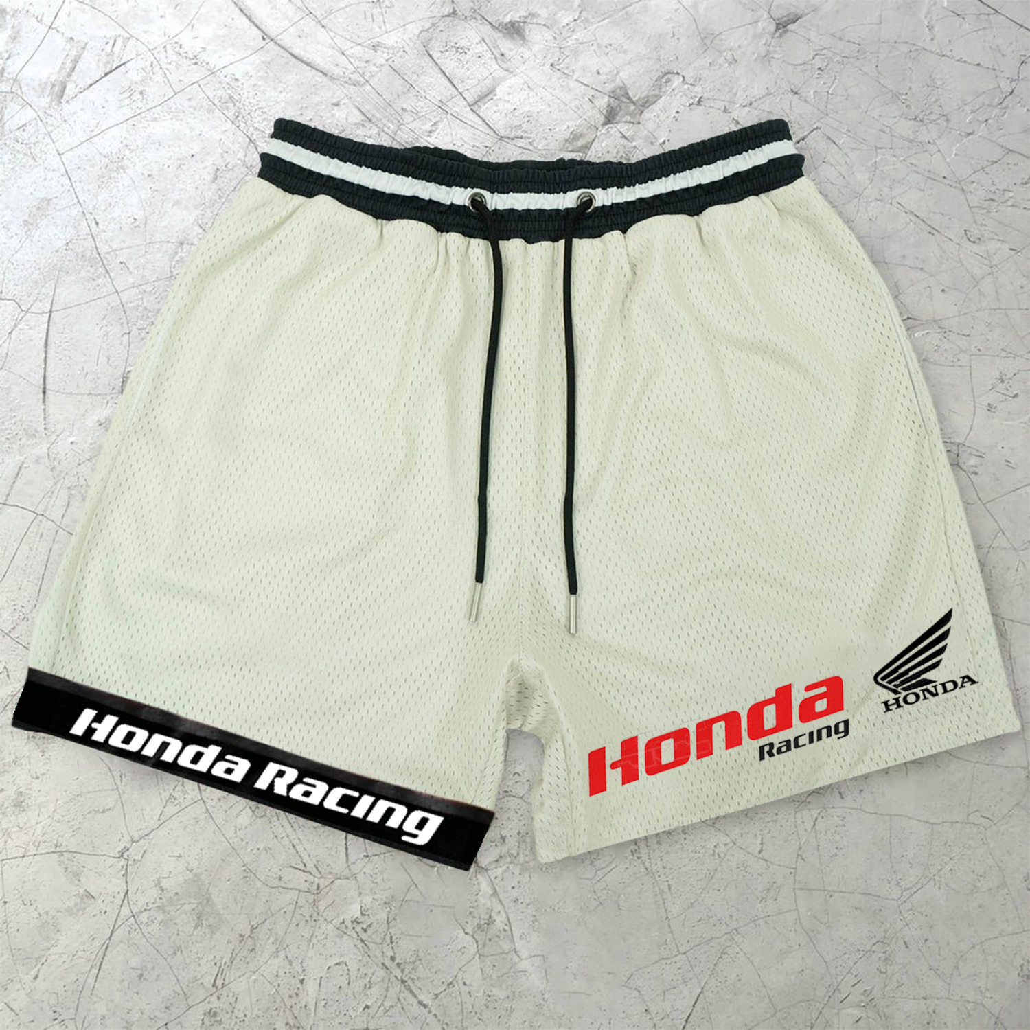 Men's Racing Print Loose Shorts