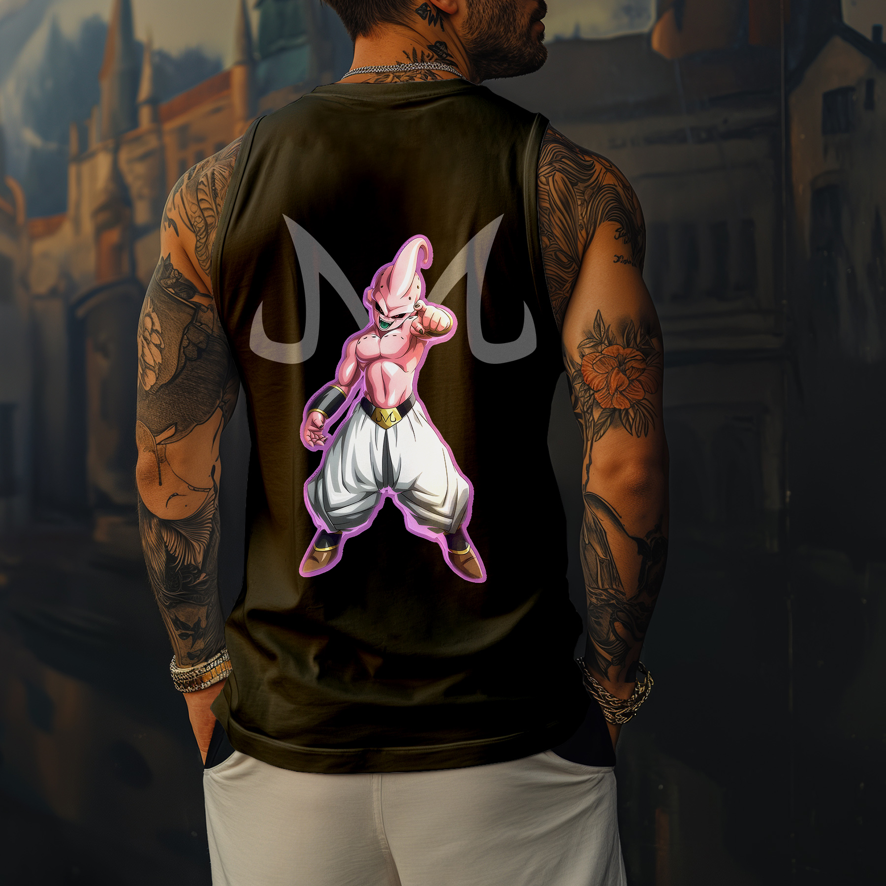 Casual Dragon Ball Anime Villain Printed Tank Top