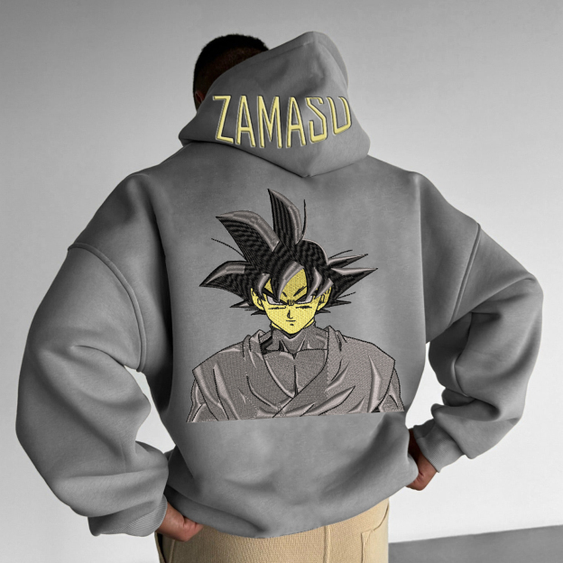 Unisex Anime Print  Casual Oversized Hoodie-Teegamechanger