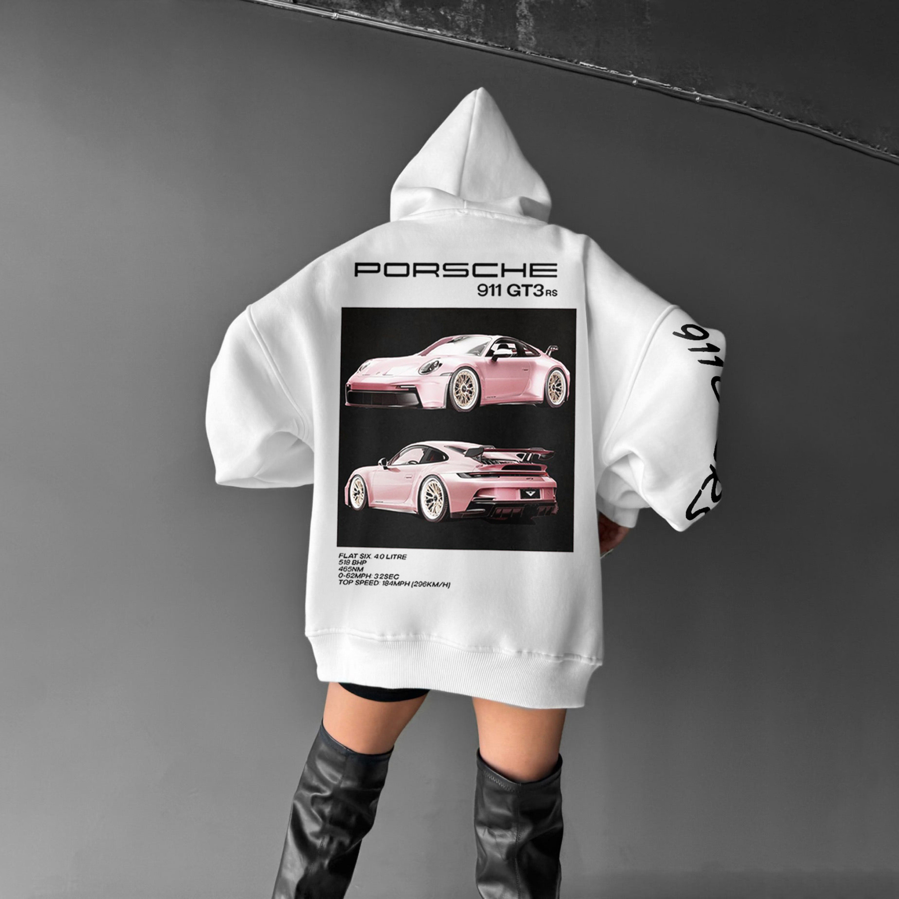 Oversize Sports Car 911 GT3RS Hoodie