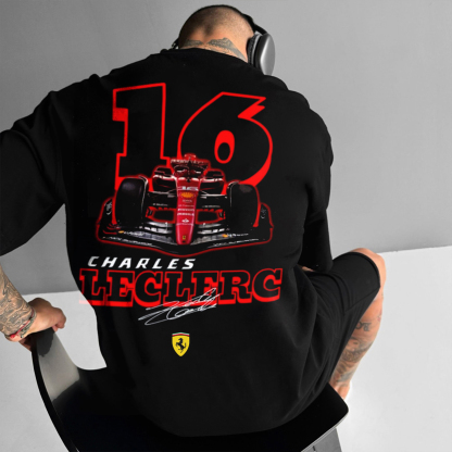 Unisex Racing NO. 16 Printed Streetwear Oversized T-Shirt