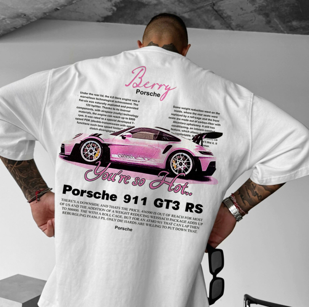 Unisex Casual Sports Car T-shirt
