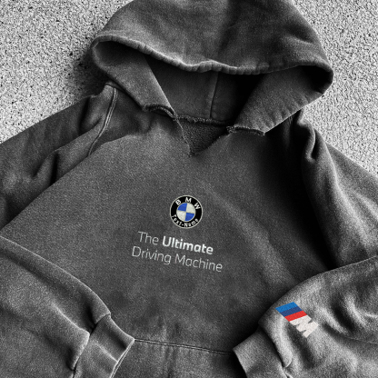 Unisex 90s Casual Racing Embroidery Oversized Hoodie