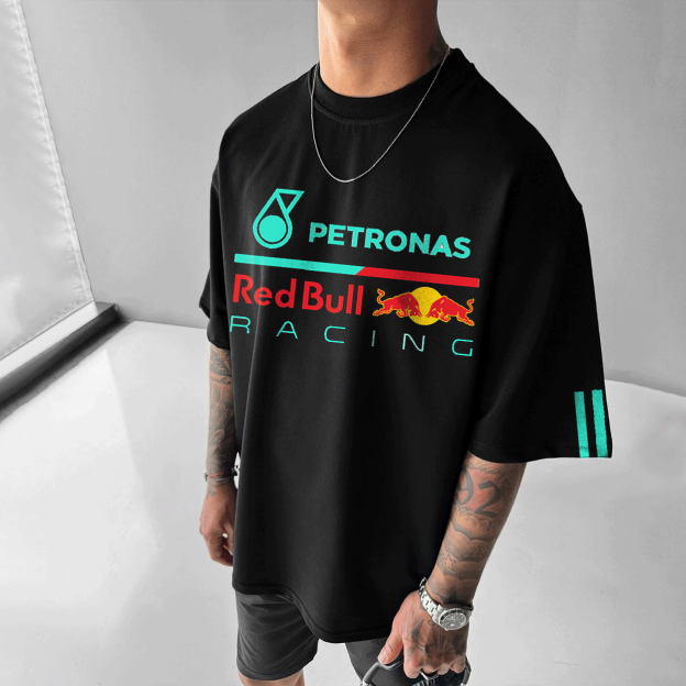 Unisex Racing Print Casual Oversized T-shirt