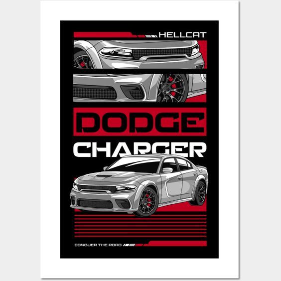 DODGE CHARGER Car Trend Printed T-shirt