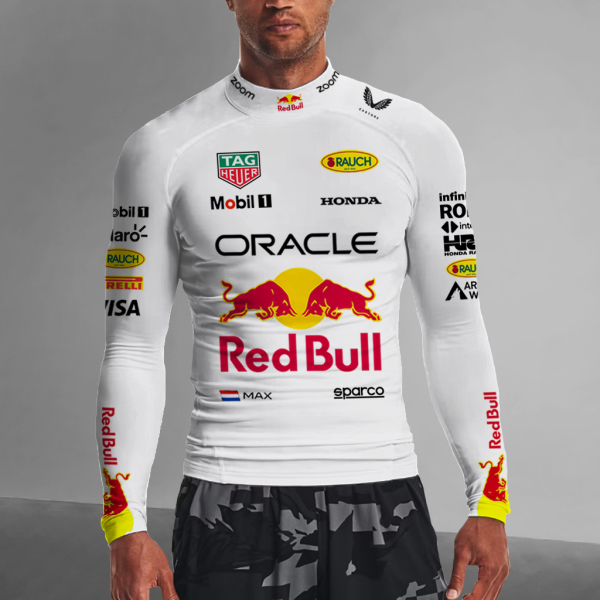 Men's Racing Casual Print Slim Fit Long Sleeve T-Shirt