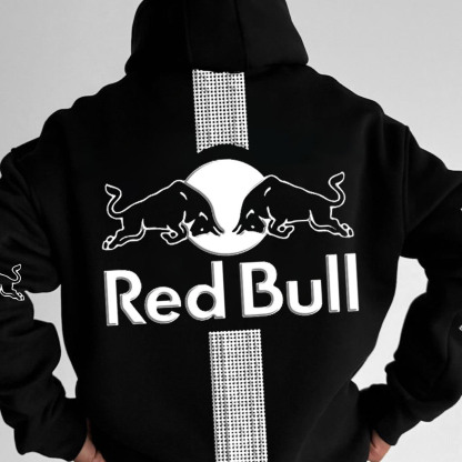 (Puff)Unisex Racing Foam Print Casual Autumn And Winter Oversized Hoodie
