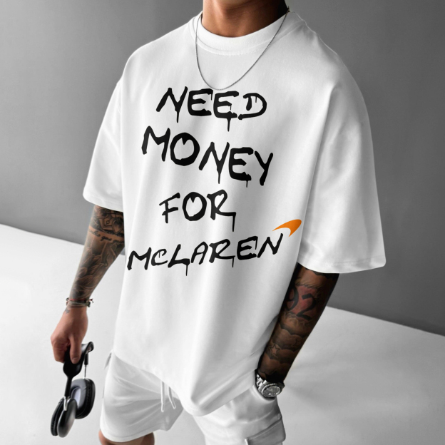 Unisex Casual Need Money For Racing Print Print T-shirt