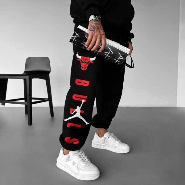 Men's street style basketball print Sweatpants Chicago basketball print Sweatpants