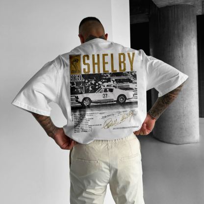 Retro Racing Poster Printed T-shirt