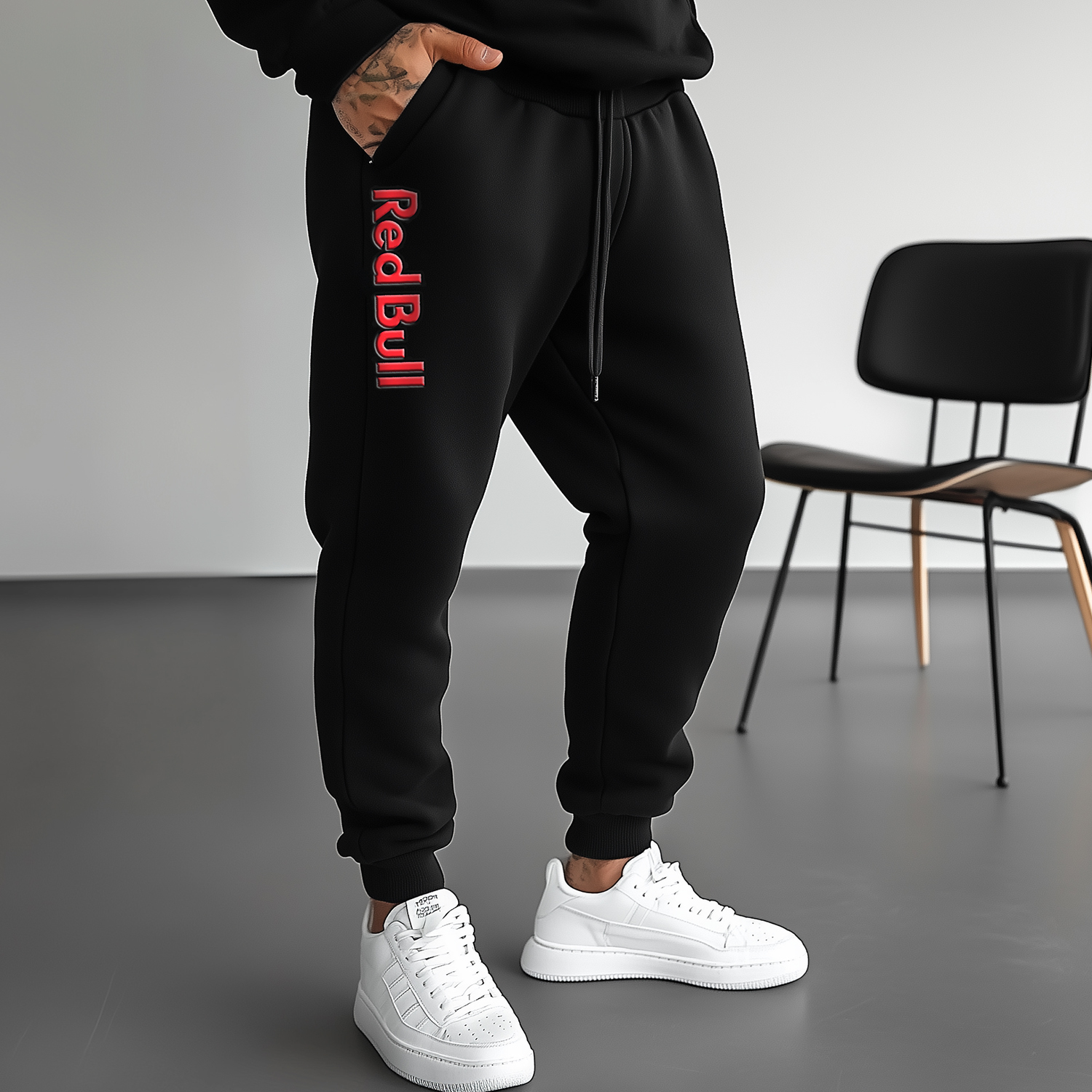 Men's Casual Racing Print Sweatpants