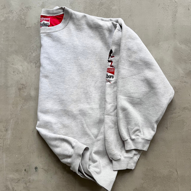 Unisex Vintage Embroidered Racing Lettering Sweatshirt
