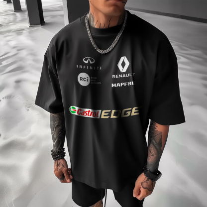 Renault Team Sponsorship Display Fashion Print Logo T-Shirt