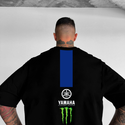 Unisex Casual Oversized Racing Print T-Shirt