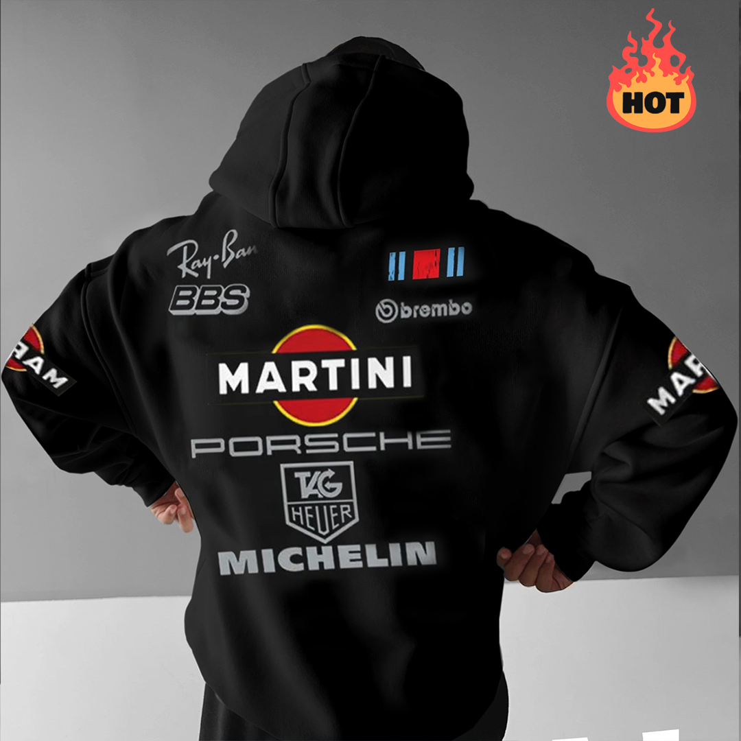 Men Oversize Casual Martini Racing Hoodie