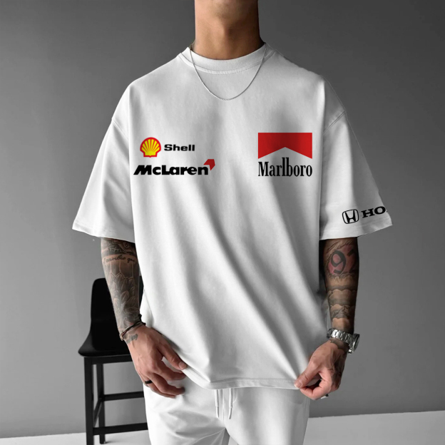 Unisex Racing Fan Print Oversized T-Shirt
