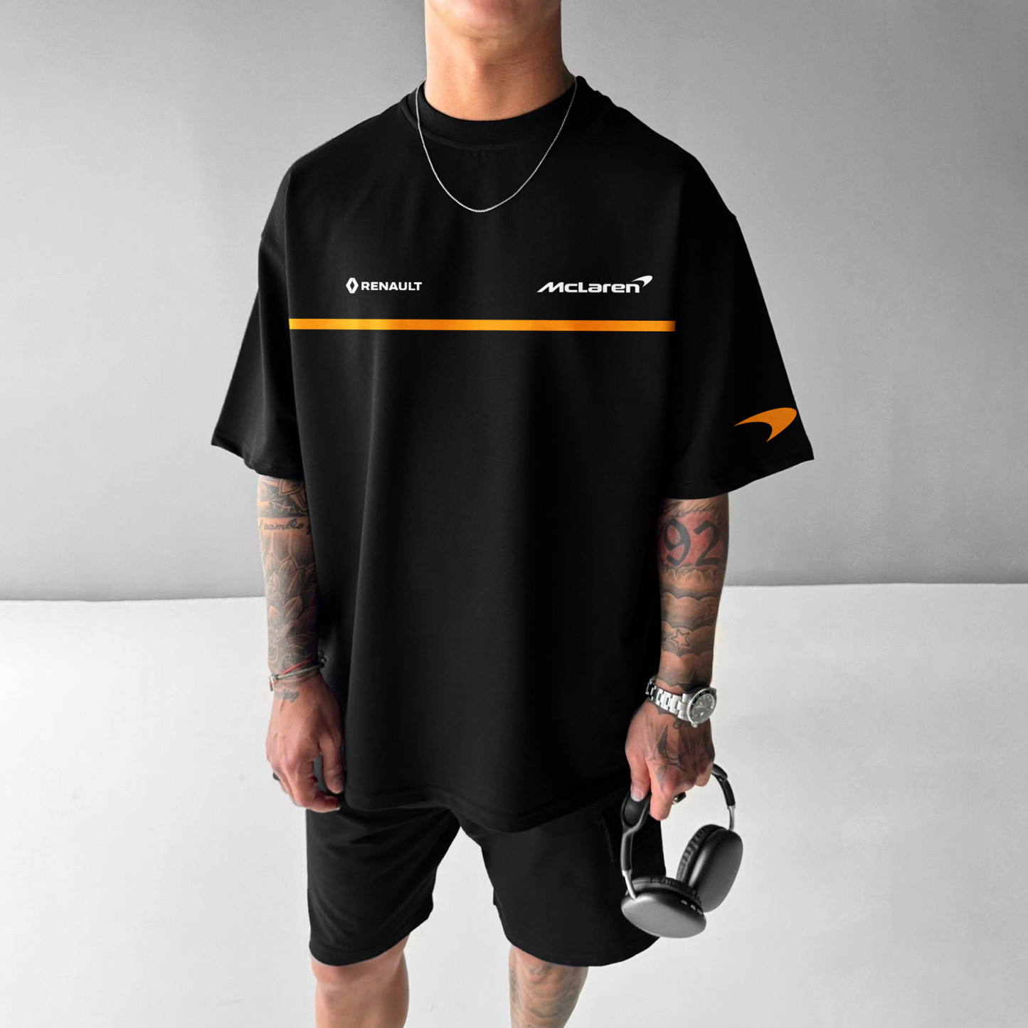 Unisex Casual Racing Print T-shirt