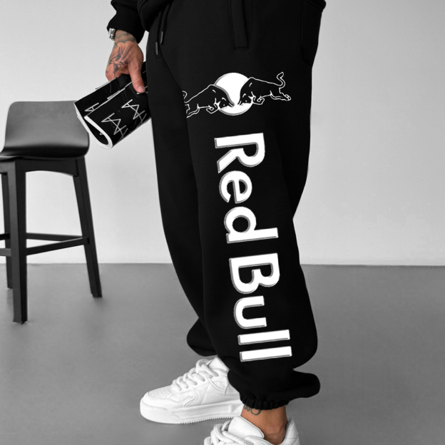 (Puff)Unisex Racing Foam Printed Casual Autumn And Winter Sweatpants Casual Pants