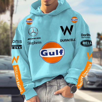 Unisex Vintage Racing Casual Print Hoodie