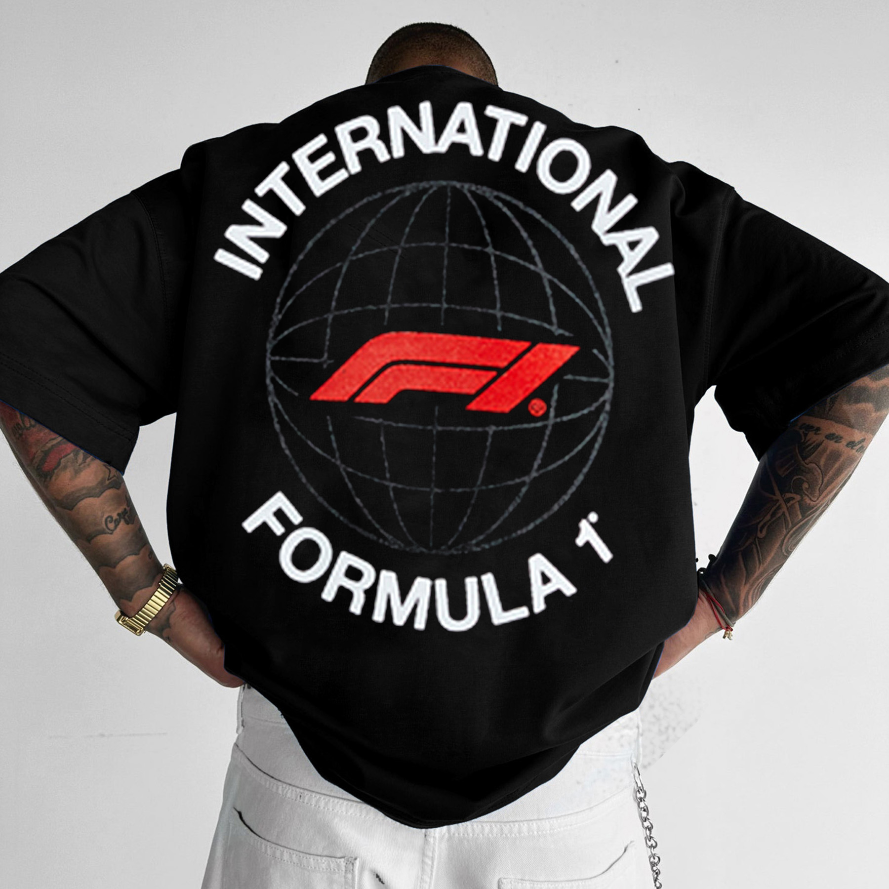 Men's Racing Printed Loose Casual T-shirt