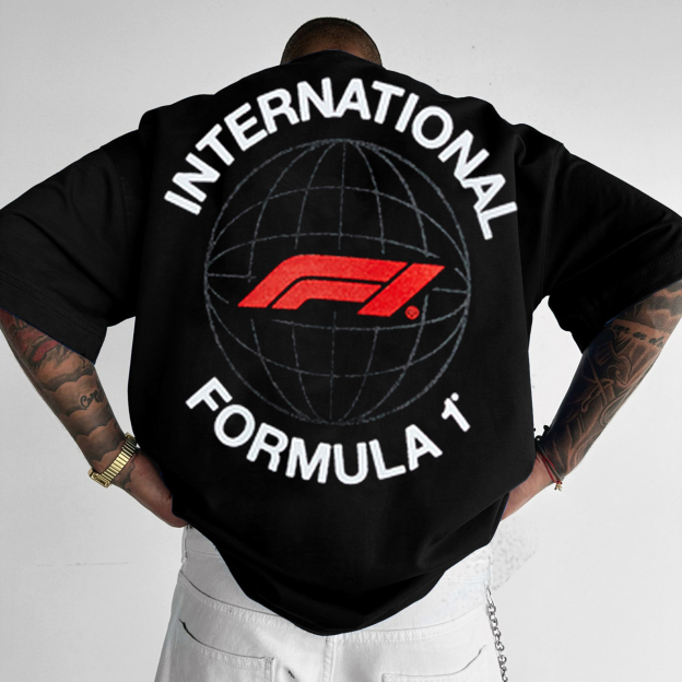 Men's Racing Printed Loose Casual T-shirt