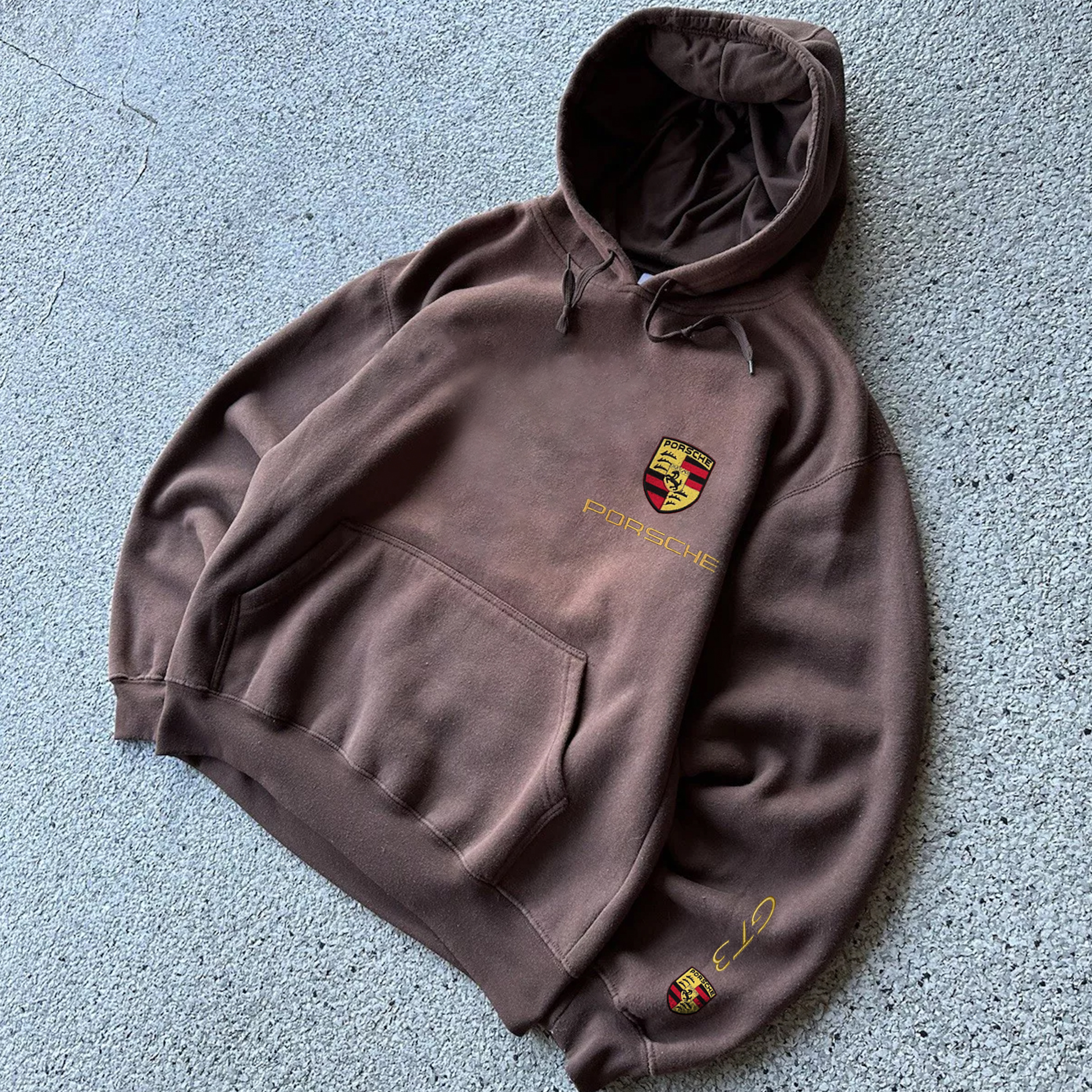 Unisex 90s Racing Embroidered Oversized Hoodie