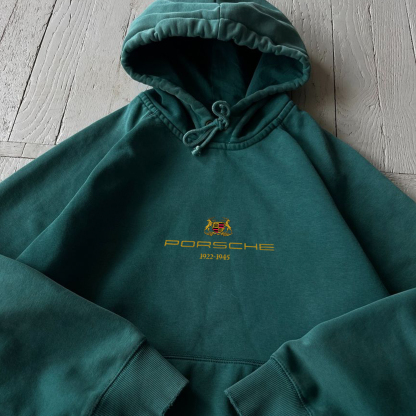 Unisex Vintage Oversized Racing Embroidered Y2K Hoodie