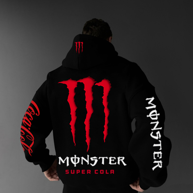 Oversize Energy Drink Print Hoodie