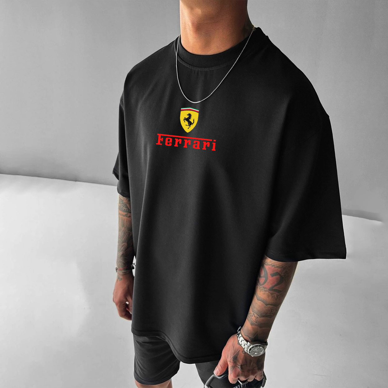 Unisex Racing NO. 16 Printed Streetwear Oversized T-Shirt