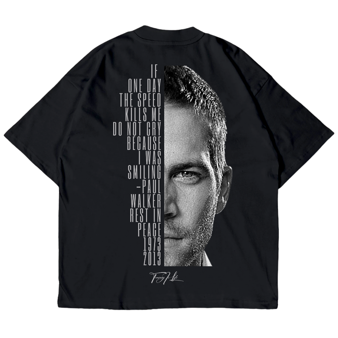 Men's Commemorative Print Loose Short Sleeve Oversized T-Shirt
