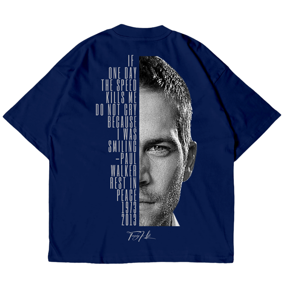 Men's Commemorative Print Loose Short Sleeve Oversized T-Shirt
