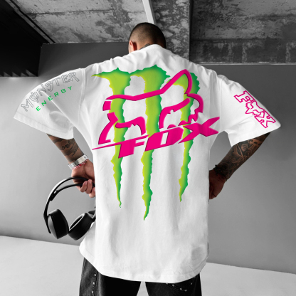 Unisex Casual Oversized 46 Racing Print T-Shirt