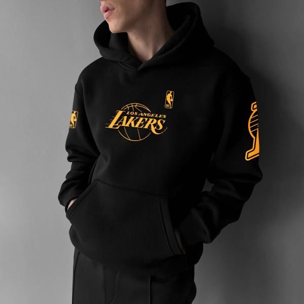 Oversized street style basketball print hoodie Number 24 Hoodie