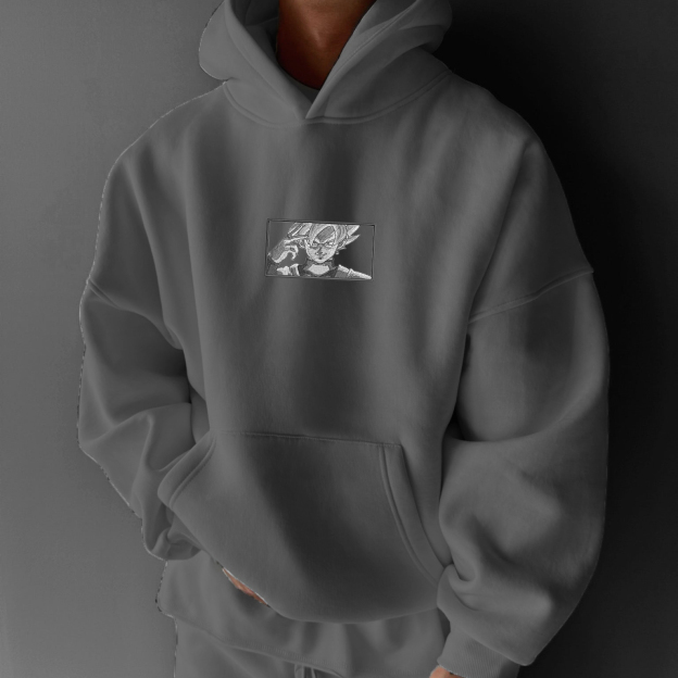 Unisex Anime Print  Casual Oversized Hoodie-Teegamechanger
