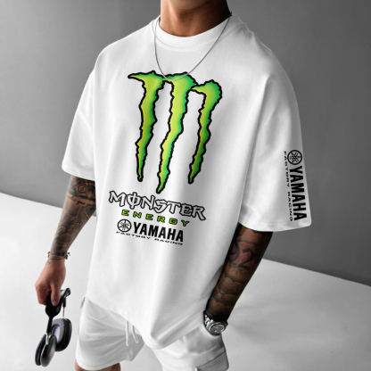 Unisex Casual Oversized Racing Print T-Shirt