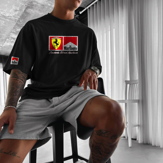 Men's Racing Casual Loose T-shirt
