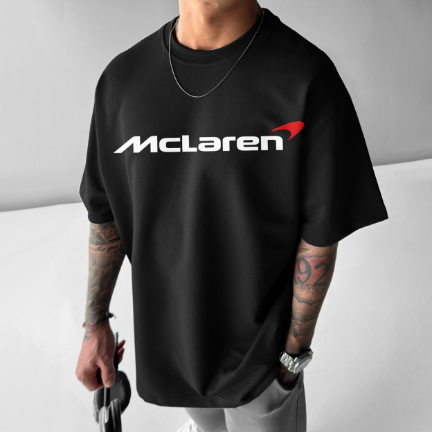 Unisex Casual Racing Print T-shirt