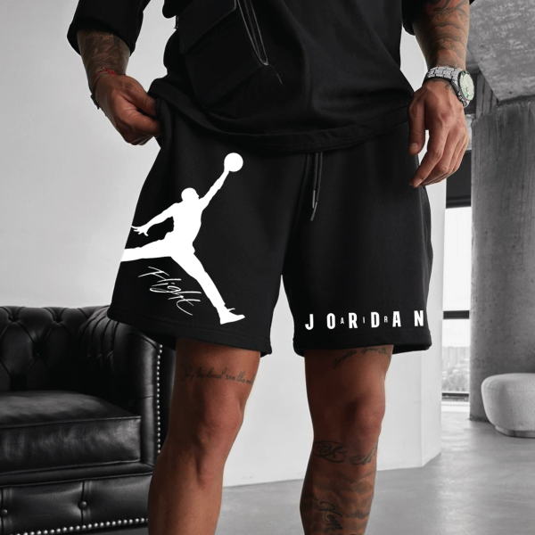 Men's street style basketball print shorts