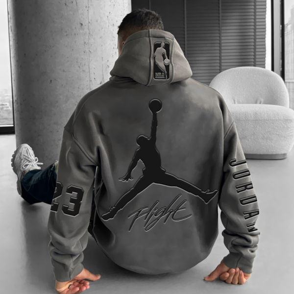 Unisex Basketball Game Stars Sports Fitness Printed Casual Autumn and Winter Oversized Hoodies