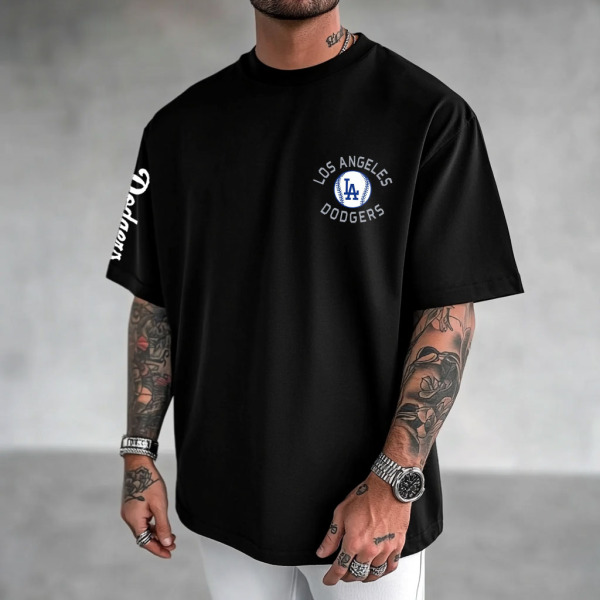 Unisex Casual Oversized Baseball Graphic Print T-Shirt