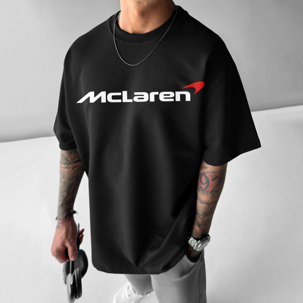 Unisex Casual Racing Print T-shirt