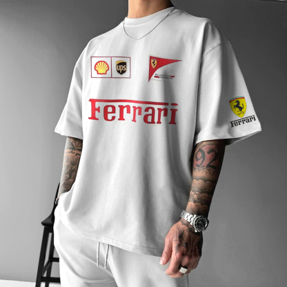 Unisex Racing Print Casual Tee